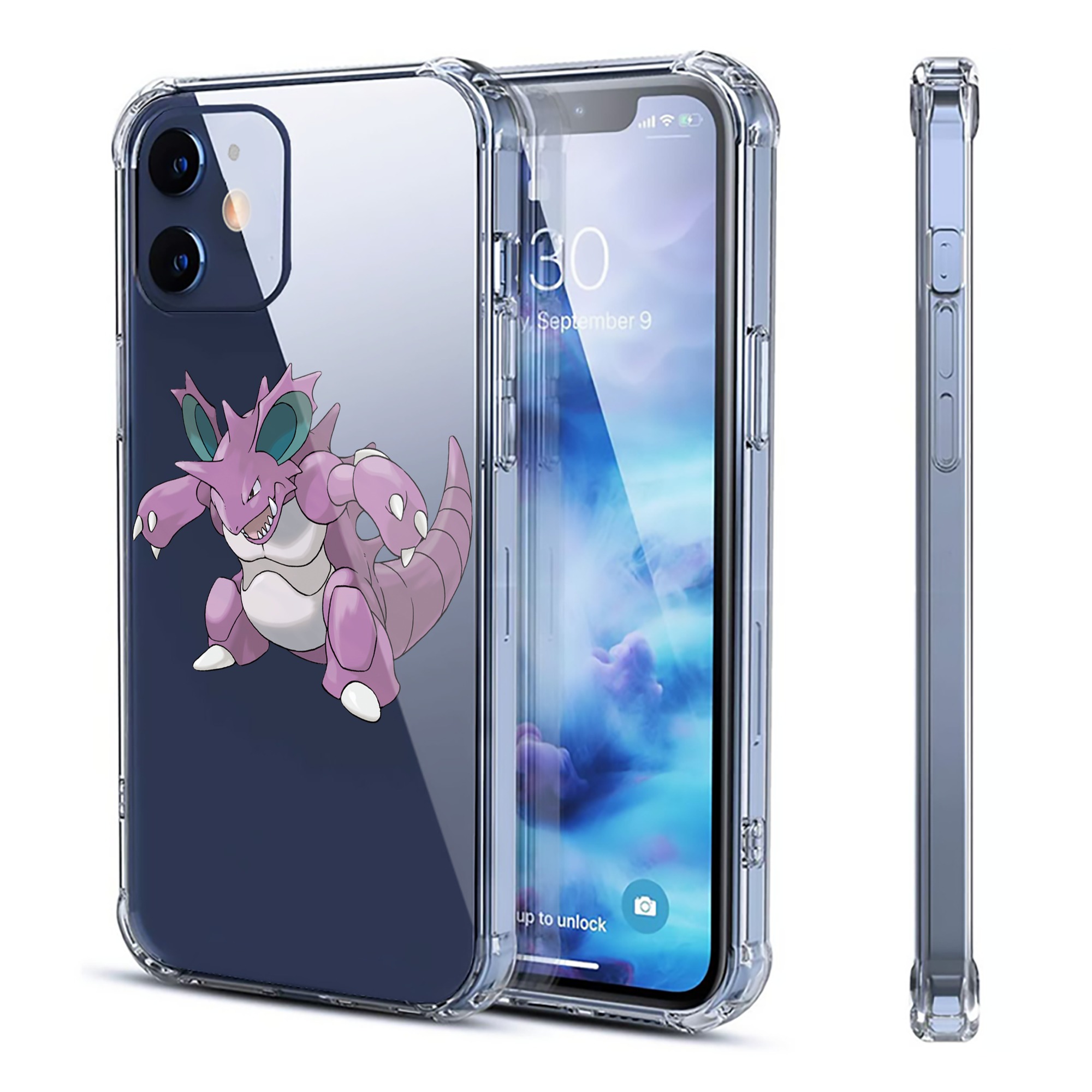 （画像用） ポケットモンスター Pokémon 【iPhone 12シリーズ対応】透明スマホケース（クリアソフトケース）